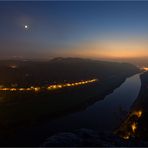 Die Elbe von der Bastei aus gesehen...