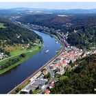 Die Elbe von der Festung Königstein gesehen.