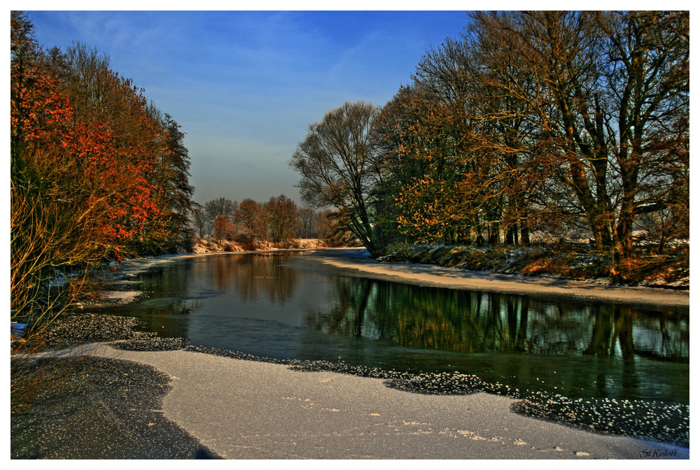 Die Ems, bei Rheine.