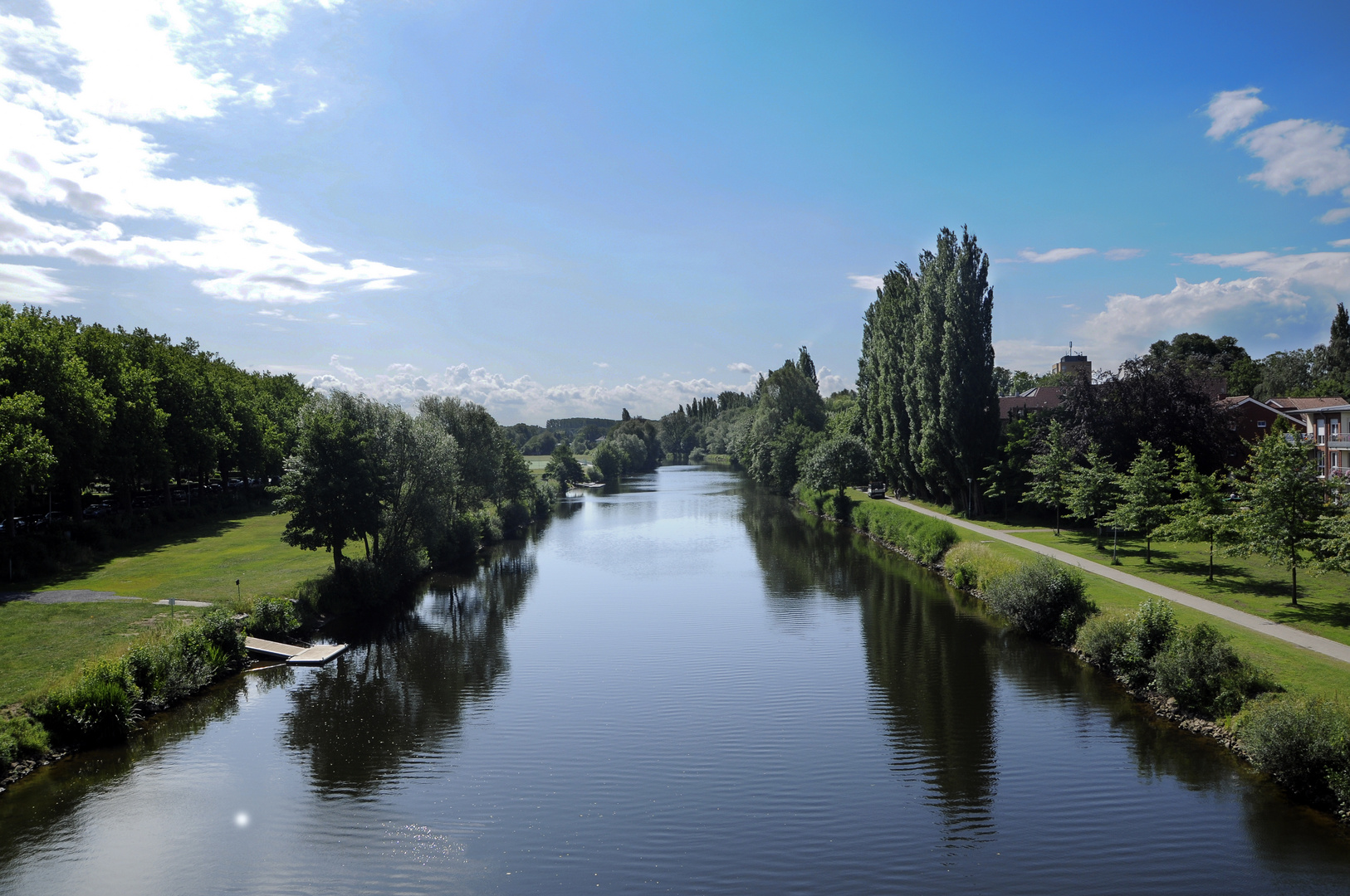 Die Ems in Rheine Foto & Bild | landschaft, bach, fluss ...