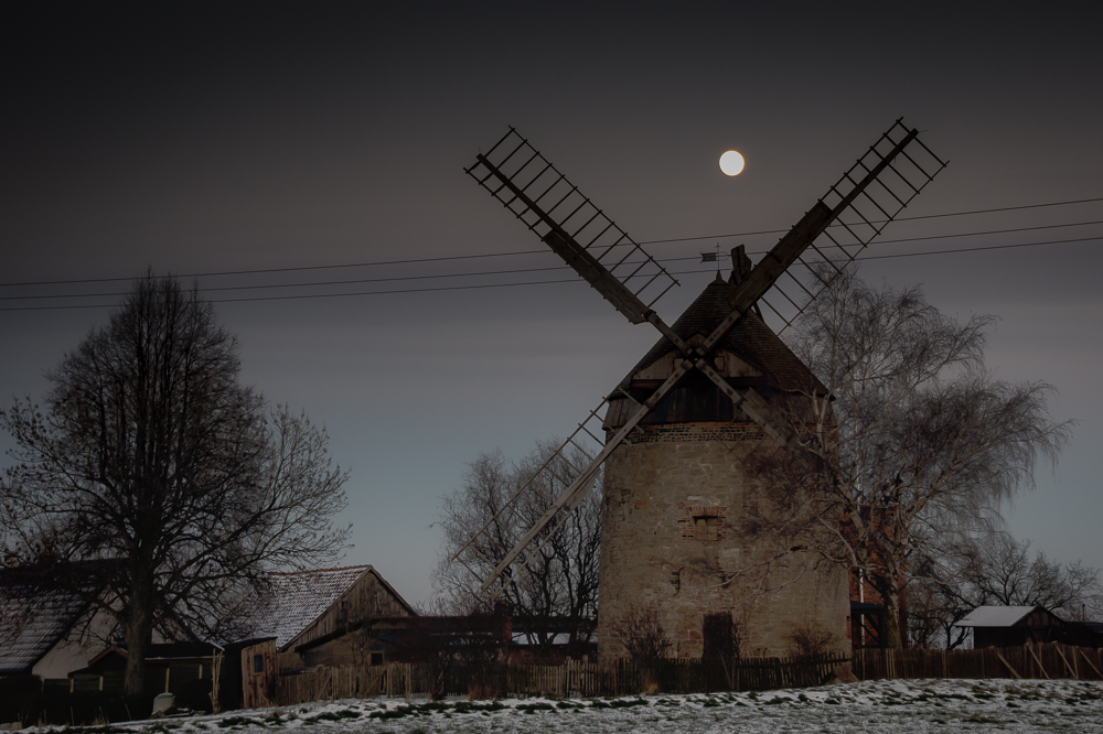 Die Endorfer Mühle bei Vollmond