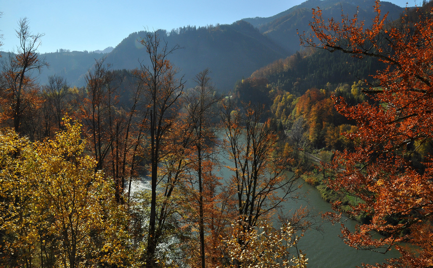 die enns im herbst