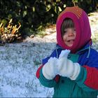 Die erste Begegnung mit dem Schnee! farbig