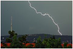 Die ersten Sommer "Unwetter" über Dresden