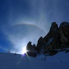 Die ersten Sonnenstrahlen am Elferkofel