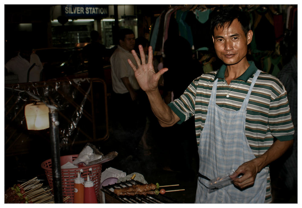 Die Essensstände der Kaoh San Road