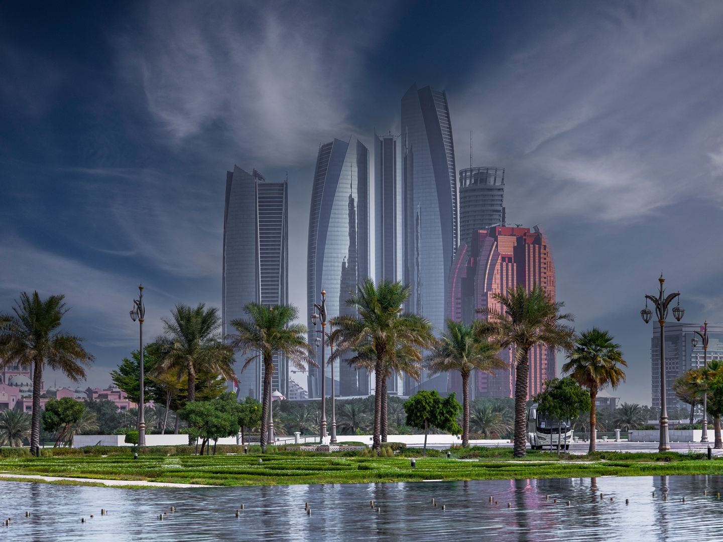 Die Etihad Towers in Abu Dhabi