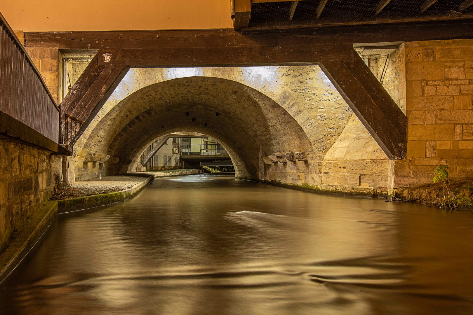 Die etwas andere Ansicht. Unter der Krämerbrücke Erfurt 