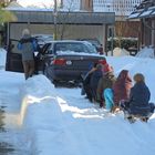 Die etwas andere Schlittenfahrt mit einem PKW als Zugmaschine