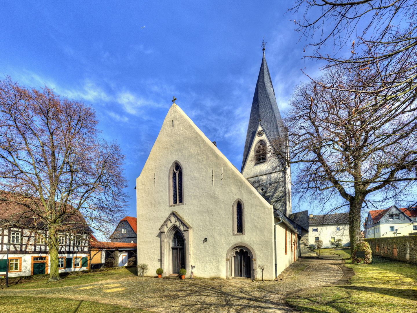 Die evangelische Pfarrkirche in Münzenberg in der Wetterau