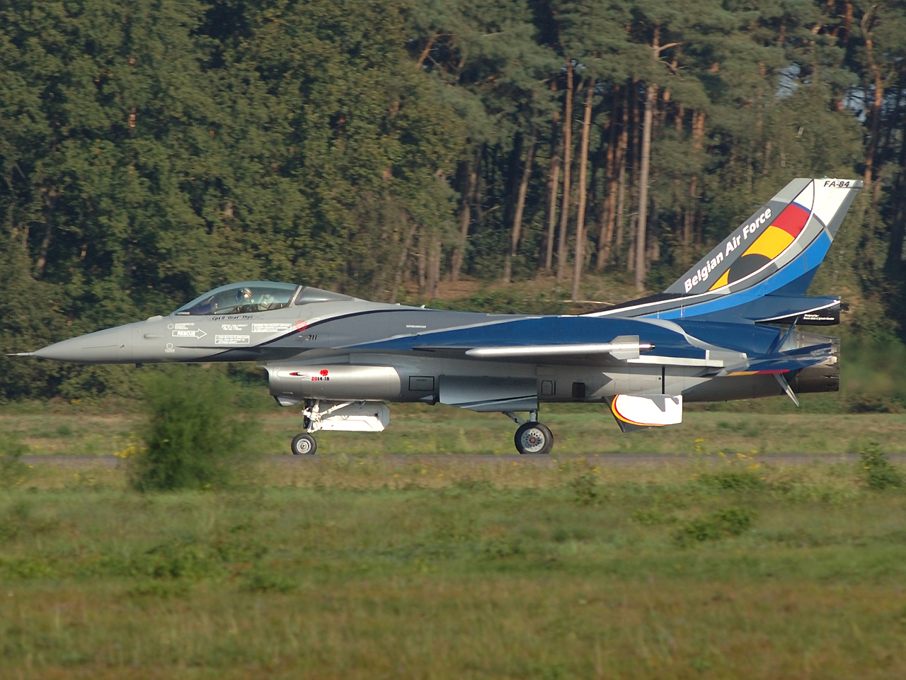 Die F16 der belgischen Kunstflugstaffel