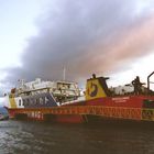 Die Fähre "Magallanes" im Hafen von Puerto Natales