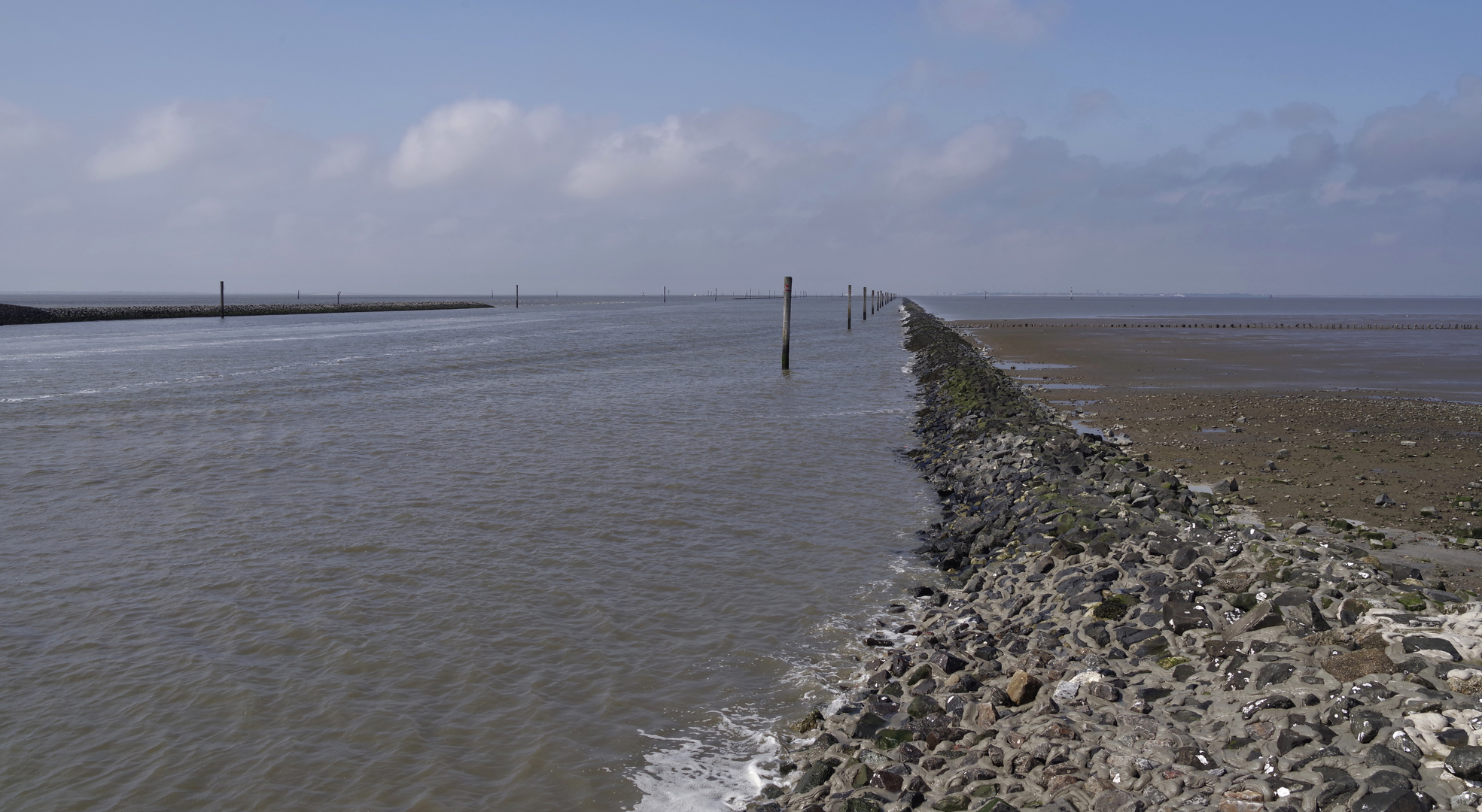 die Fahrrinne ins Wattenmeer