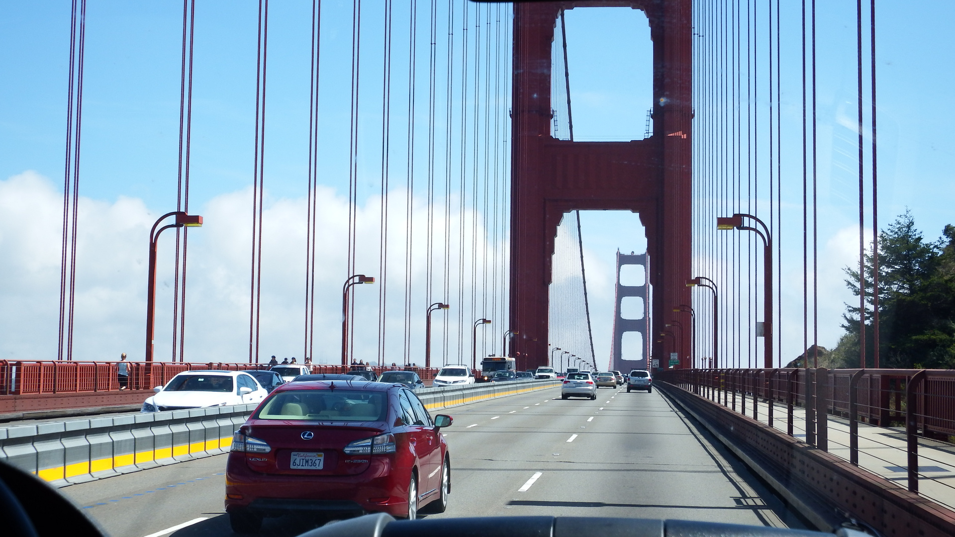 Die Fahrt über die Golden Gate Bridge