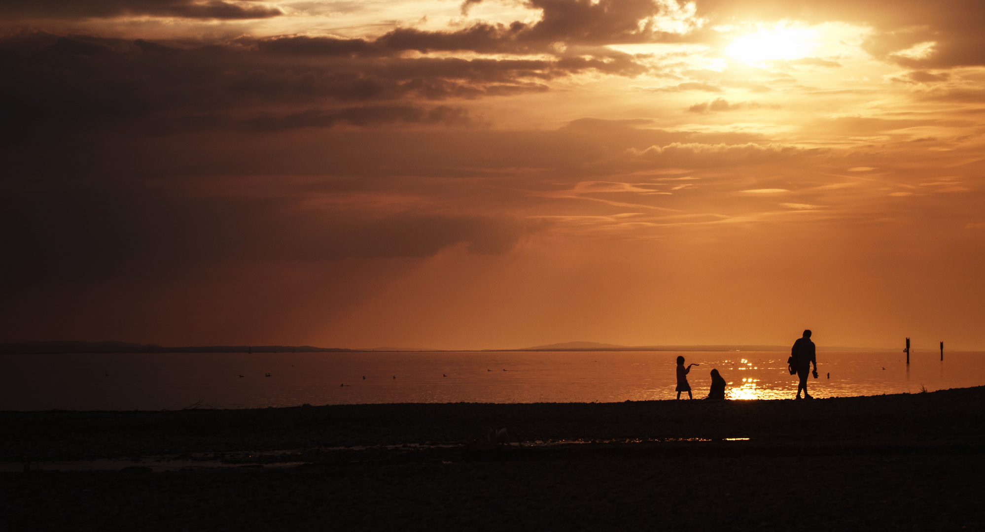 Die Familie am Abend