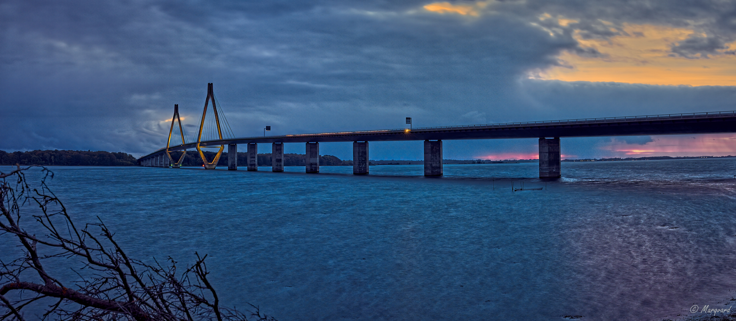 Die Farø Brücke zum Insel Falster in Dänemark