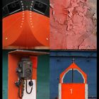 Die Farbe rot auf der Werft