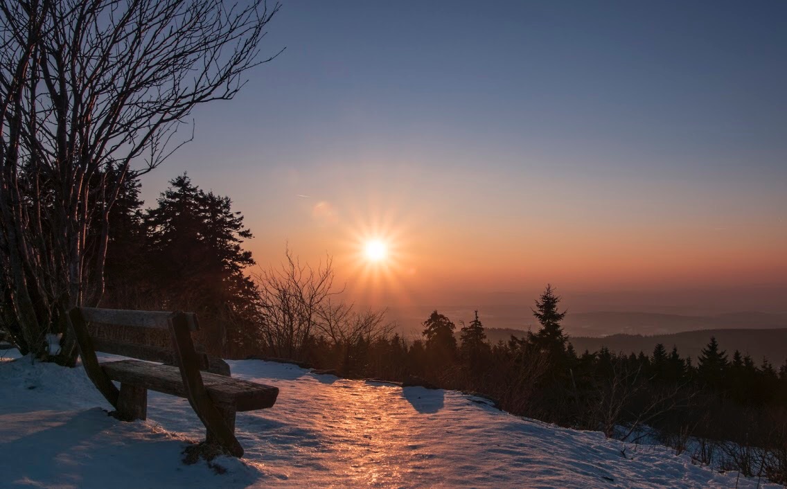 Die Farbenpracht der Wintersonne