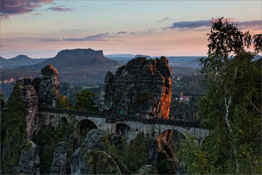 Die Felsen glühen