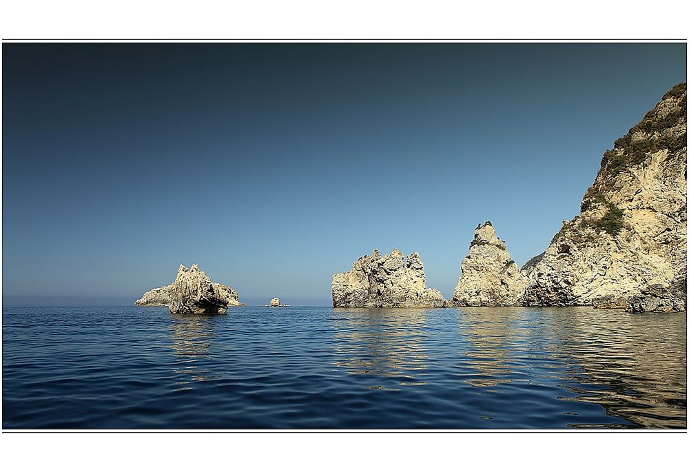 Die Felsenlandschaft von Korfu