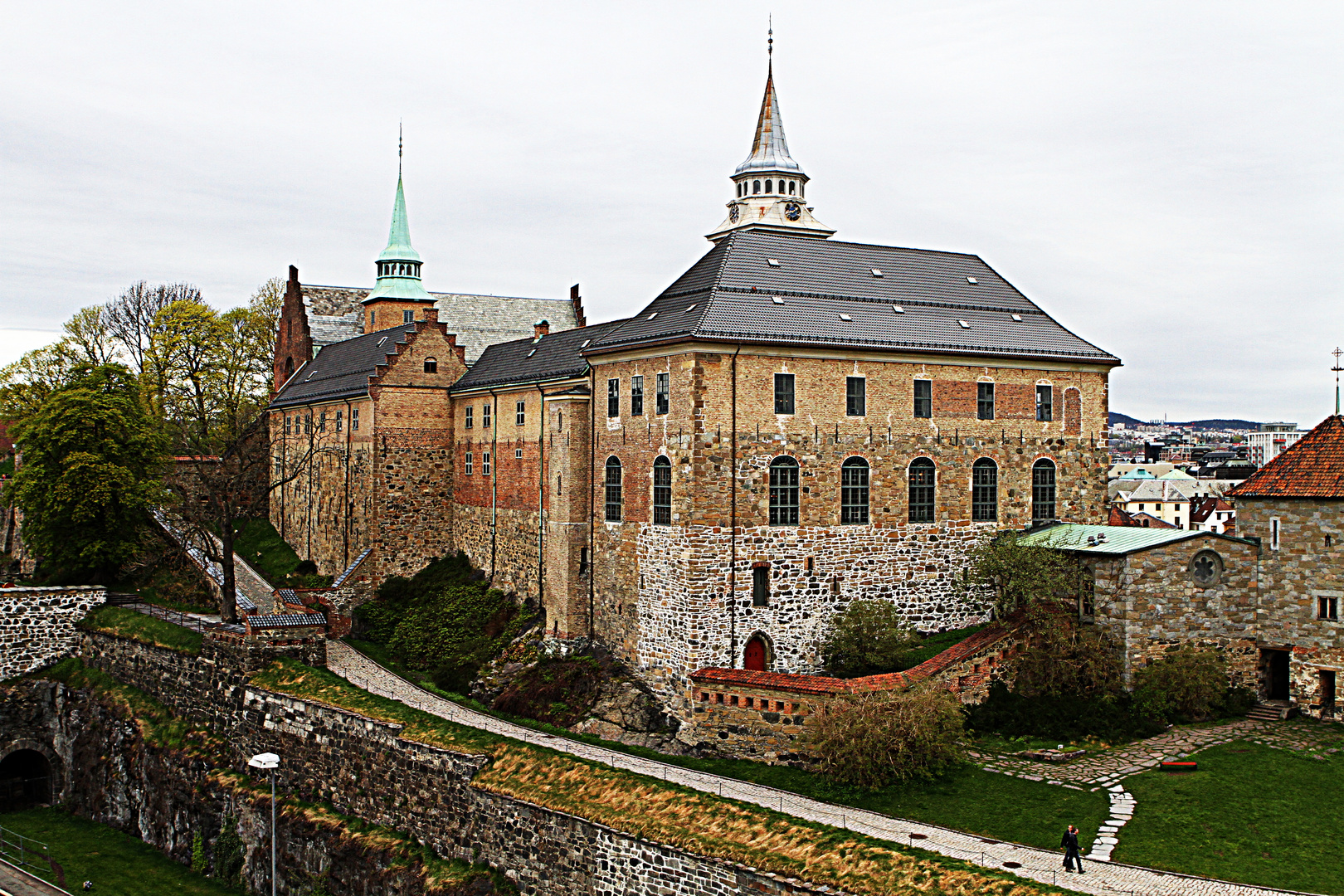 Die Festung am Hafen in Oslo