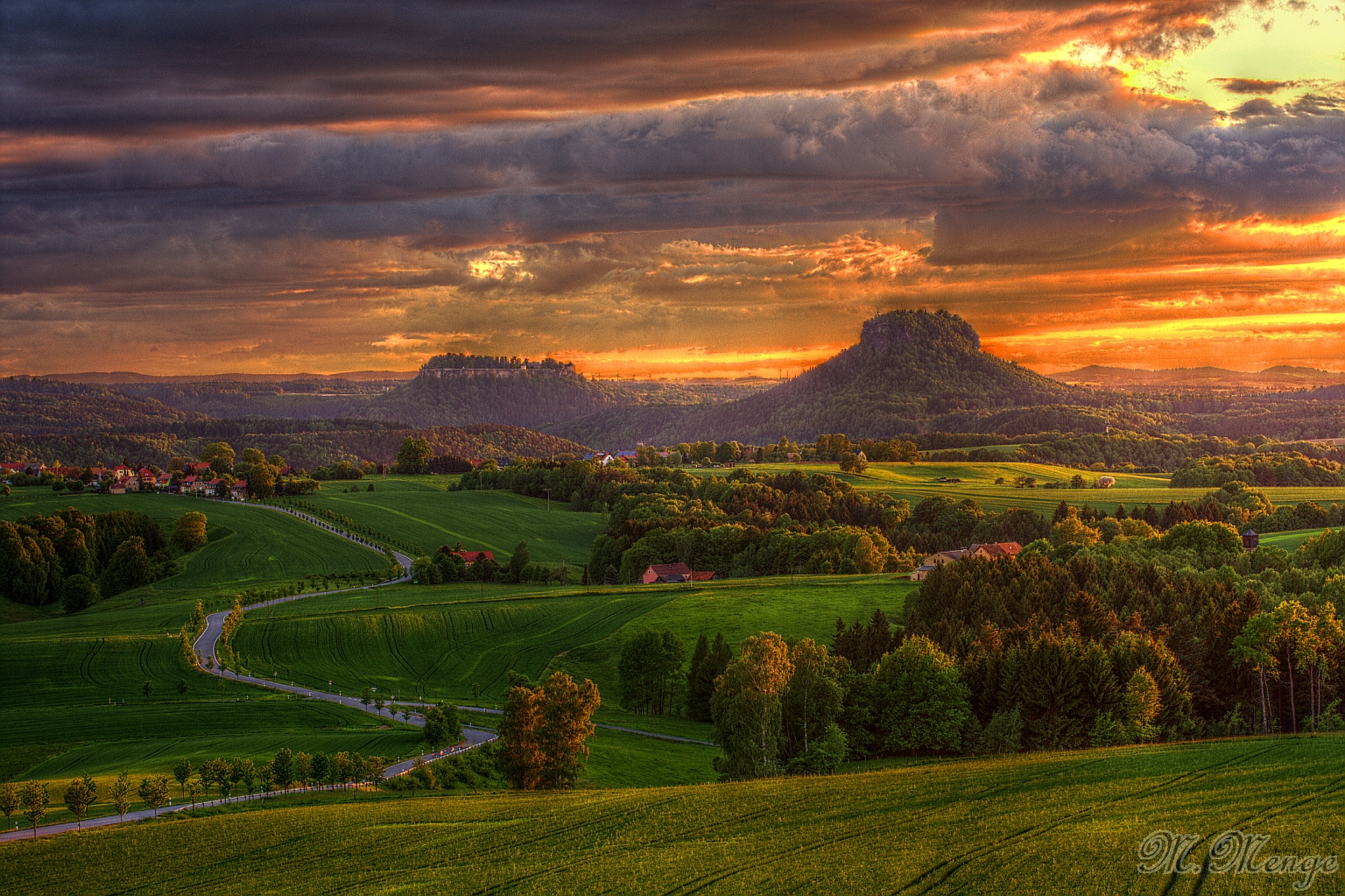 Die Festung Königstein und der Lilienstein in der Sächsischen Schweiz