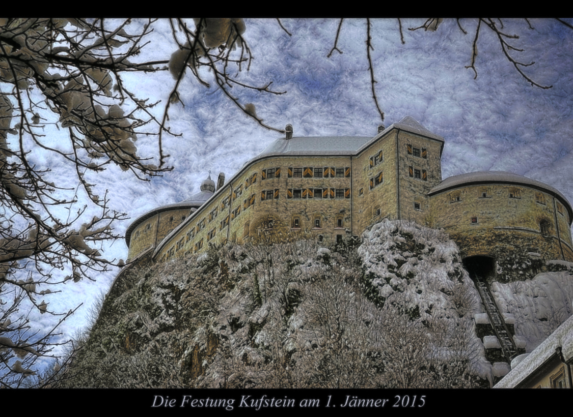 Die Festung Kufstein am 1.1.2015