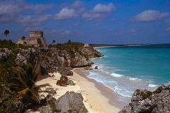 Die Festung Tulum an der Ostküste Yucatans