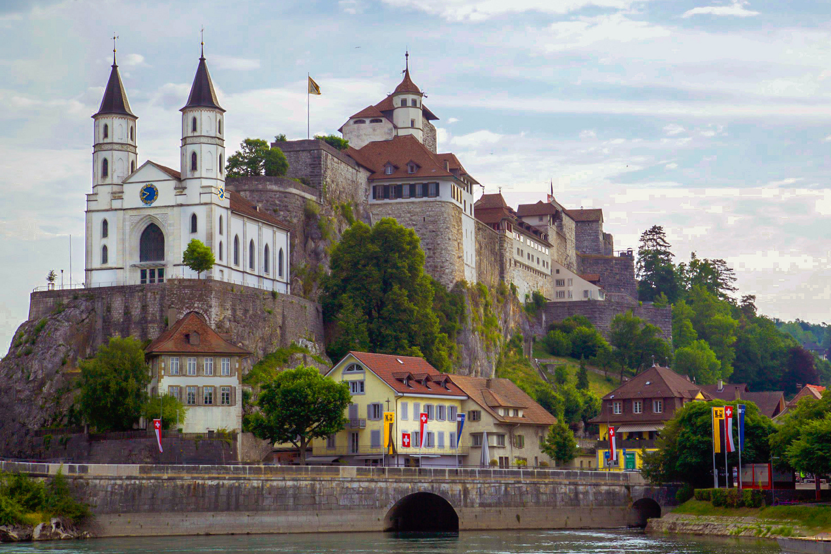 Die Festung von Aarburg (Schweiz).