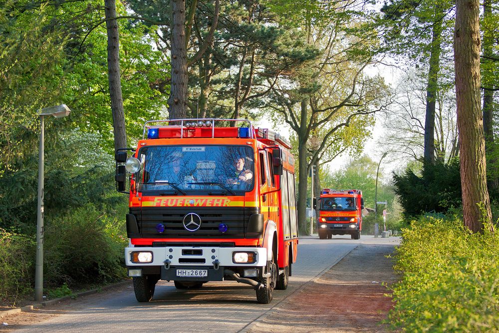 die FF-HH-Winterhude auf dem Weg zum Einsatz