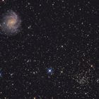 Die Fireworks-Galaxie NGC 6946 und der offene Sternhaufen NGC 6939