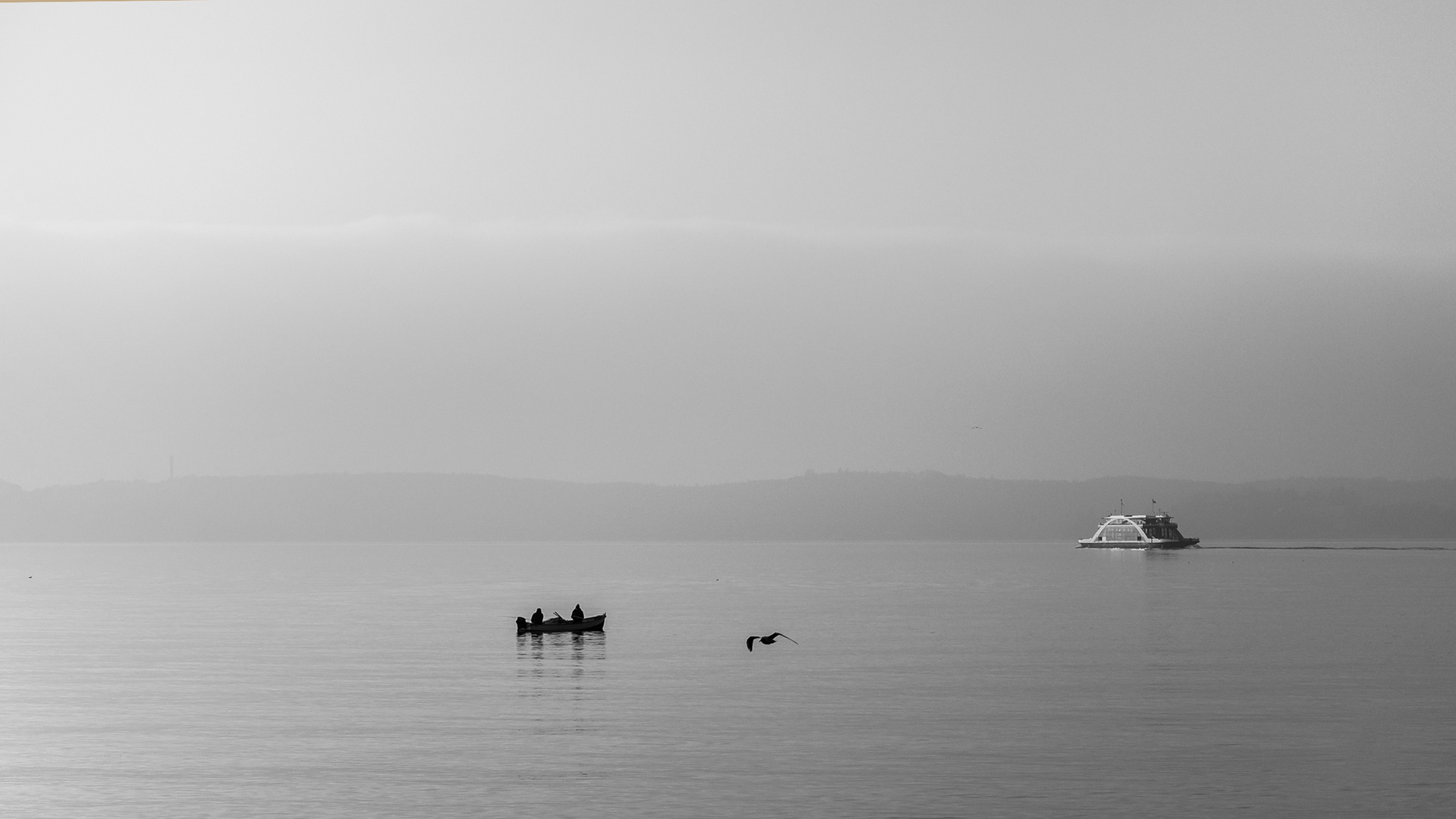 Die Fischer, die Möwe und die Fähre / Les pêcheurs, la mouette et le bac