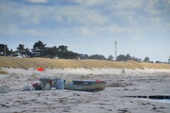 die Fischerei  am Strand und das Meer 