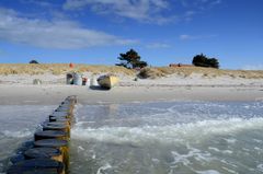 die Fischerei  am Strand und das Meer 