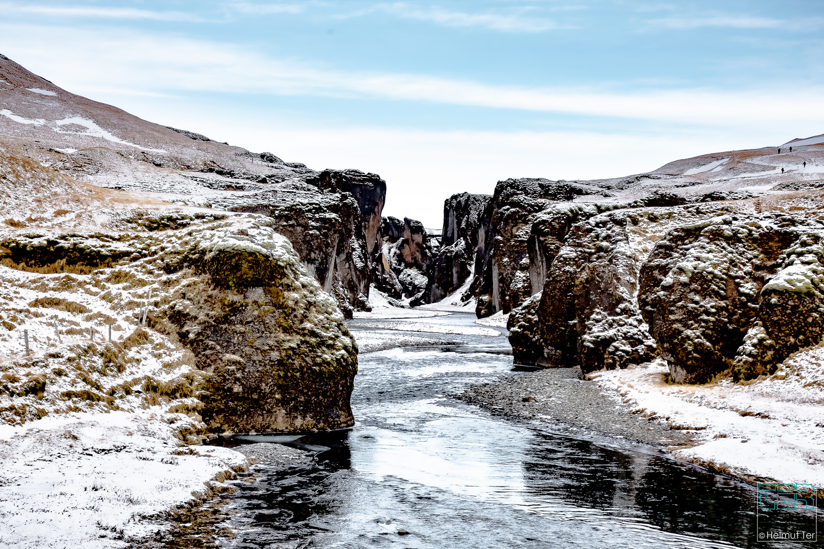 Die Fjaðrárgljúfur-Schlucht im Süden Islands