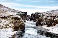 Die Fjaðrárgljúfur-Schlucht im Süden Islands