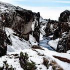 Die Fjaðrárgljúfur-Schlucht im Süden Islands.