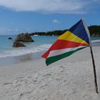 ...die Flagge der Seychellen...
