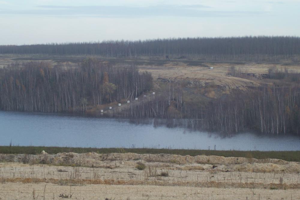 Die Flutungsmarken am Zwenkauer See