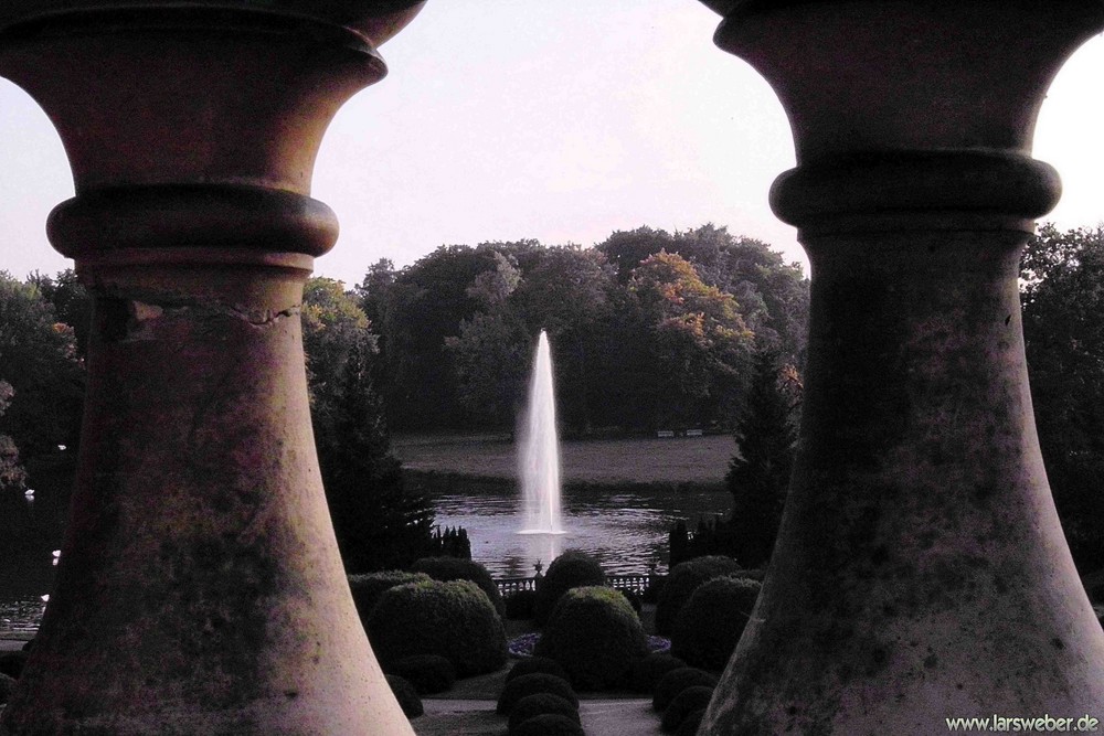 Die Fontäne - der besondere Blick vom Schloß Wiesenburg