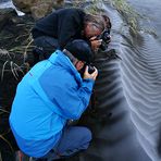 Die Fotogruppe am Motiv im Hochland von Island: