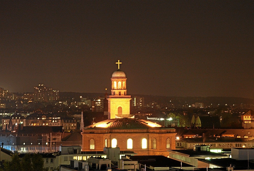 Die Frankfurter Paulskirche bei Nacht