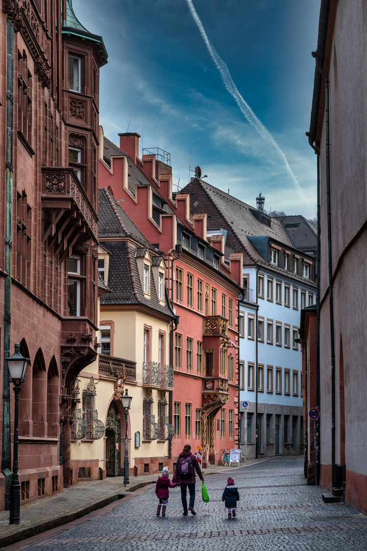 Die Franziskanerstraße in Freiburg