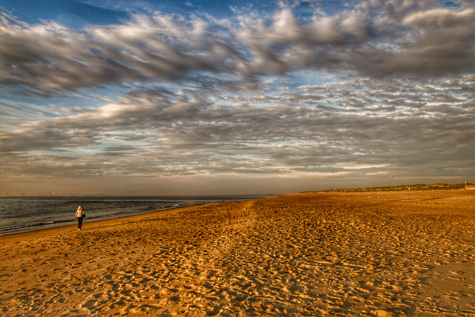 Die Frau am Strand 