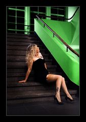 Die Frau auf der Treppe