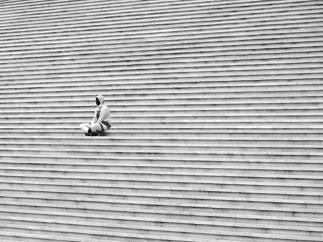 Die Frau auf der Treppe