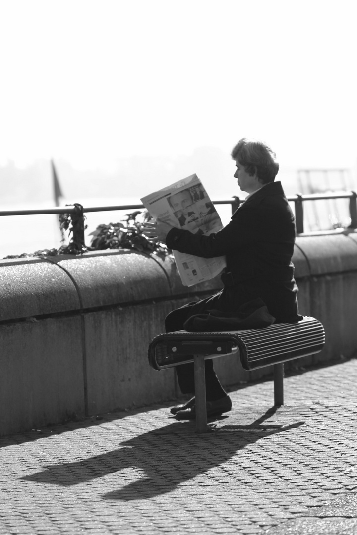 Die Frau die Zeitung liest!!