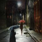 Die Frau im Regen