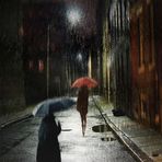 Die Frau im Regen