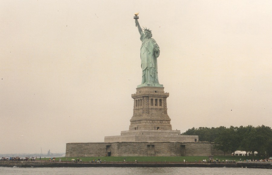 Die Freiheitsstatue auf Liberty Island